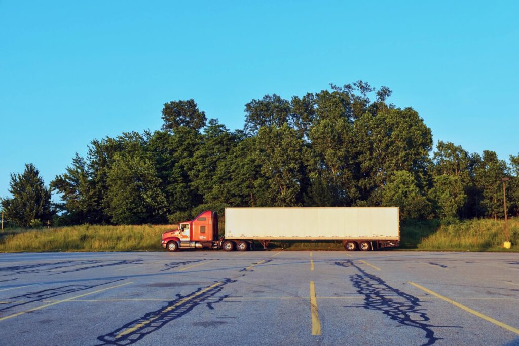 truck seen from the distance